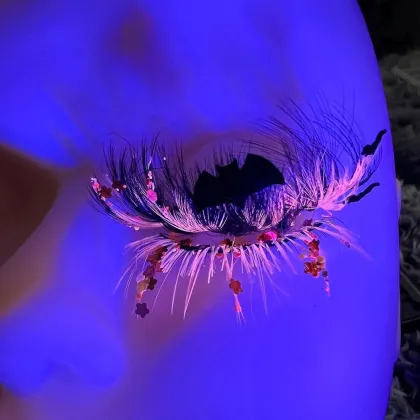 Korean Neon UV Glow in the Dark Eyelash Extensions