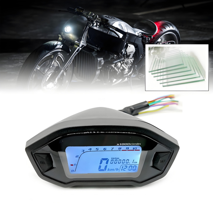 Vidro de display de nível de bateria inteligente para motocicletas
