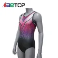 Sublimation niñas impresas gimnasia sin mangas leotardas