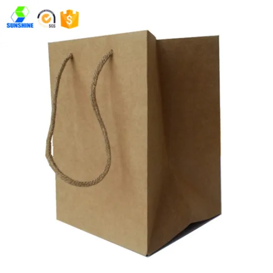 Kraft paper shopping bag with handle