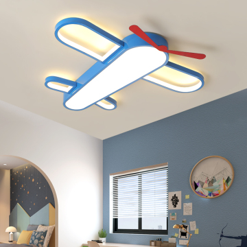 Modern Cartoon LED Lamp for Kids' Room Ceiling - Eye Protection Light for Boys and Girls