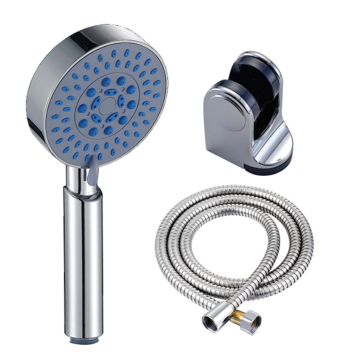 Hot sale Round five function Chrome Plated ABS portable Rain mist spa top hand shower