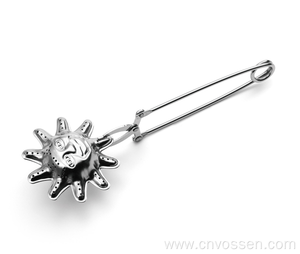 Stainless steel moon/star/sun shaped handle tea infuser