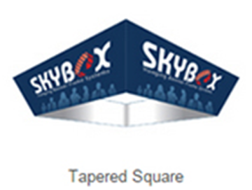 Tappered Square Hanging Display