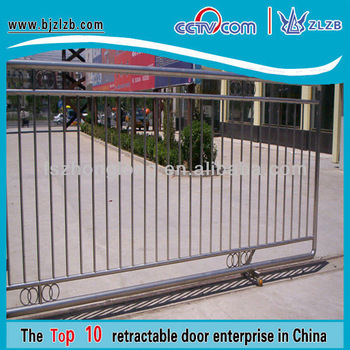 Steel industrial main gate fence door