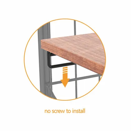 WireKing 4 Tier Multi-functional Metal Bookshelf Speakers Wood Bookcase