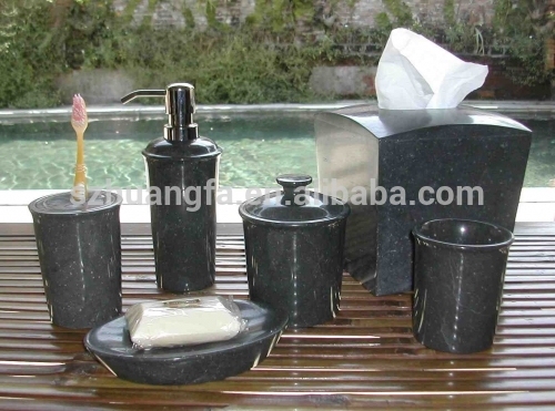 Export Dubai Colorful Funny Black Marble Bathroom accessories