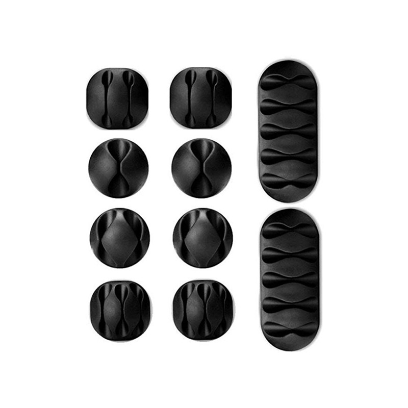 Cable Organizer Silicone USB Cable Winder Desktop Tidy Management Clips Cable Holder for Mouse keyboard Headphone Wire