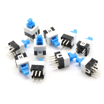 6ピン2列を通してホールマウントDPDT 8*8mmセルフロック触覚プッシュボタンスイッチ