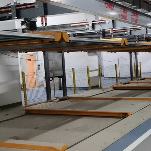 Efficient two-level puzzle parking system