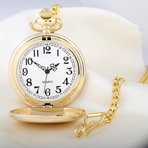 Quartz Movement Pocket Watch dengan Hanging Chain