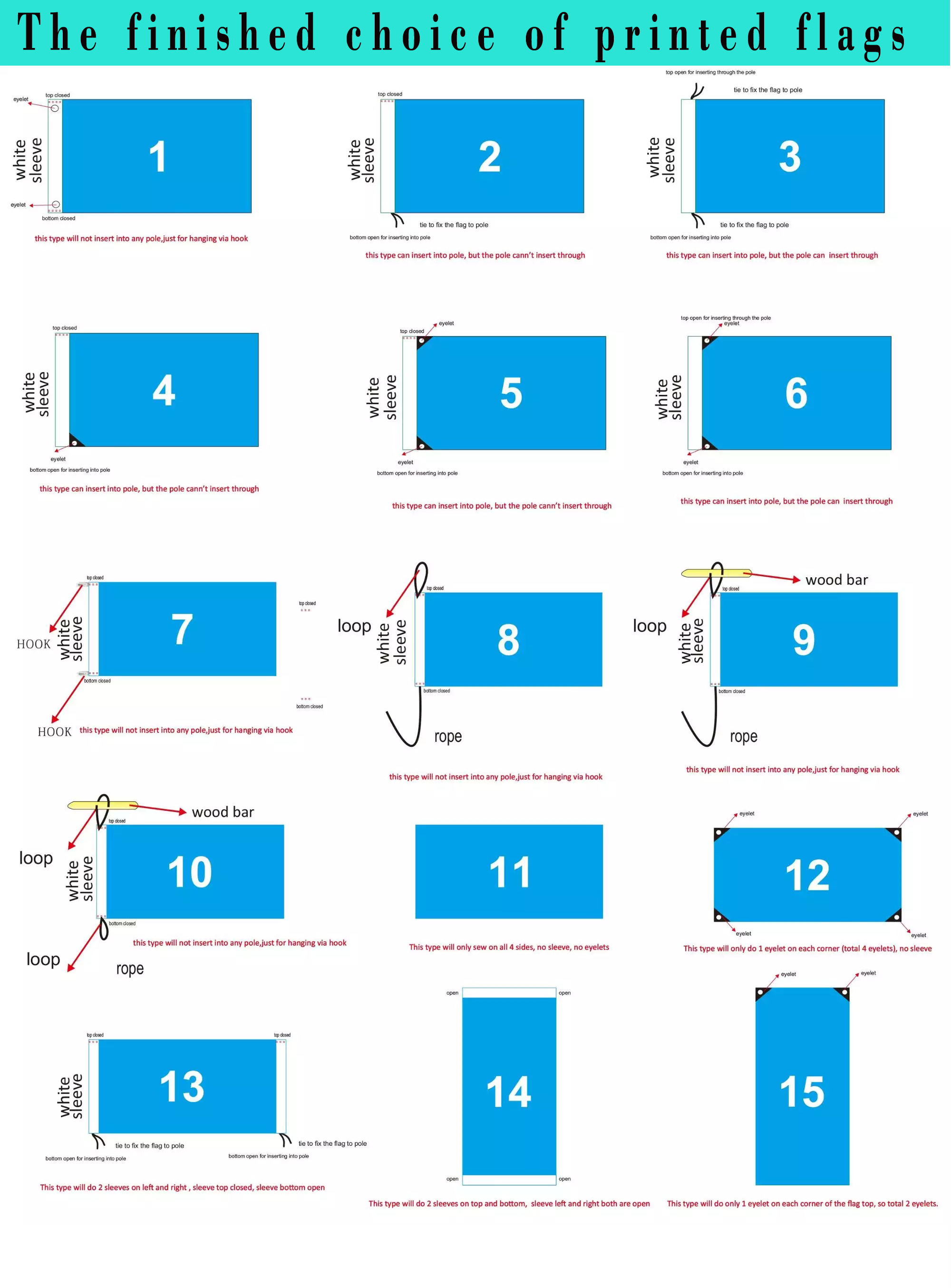 the finish choice of flags