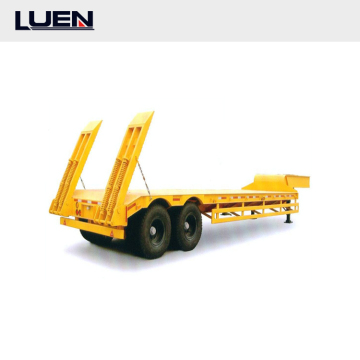 Used Low Bed Semi Trailers with Capacity Load 35-50 Tons Fender Lowboy Chassis Tandem Parts for Sale in Ghana