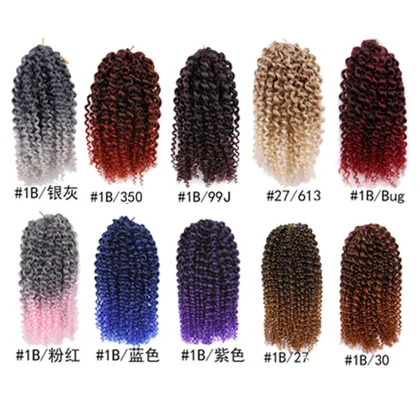Afro Kinky twist Synthetic Marley curly Braiding Hair crotchet Extensions marley hair afro kinky hair bulk