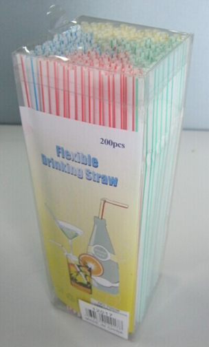 200pcs plastic straws set