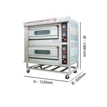 Elektrikli pizza ve ekmek fırınları 2 güverte ve 4 tepsili - gaz fırını sıcaklık kontrolörü