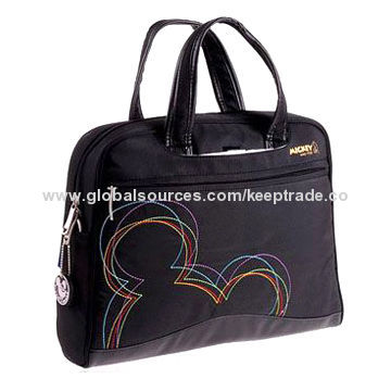 Felt Laptop Bag with Front Pocket, Made of Nylon and Polyester Materials