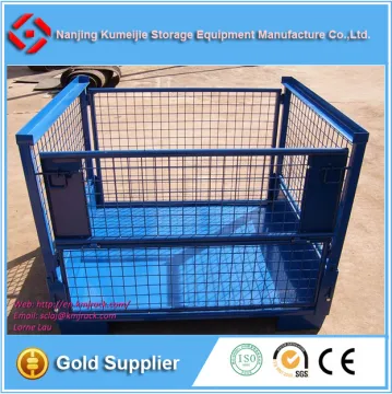 Industrial Collapsible Steel Galvanized Wire Mesh Pallet Box