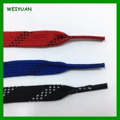 Wholesale custom colored waxed hockey shoes field laces
