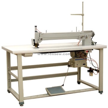 Máquina de coser en zigzag con etiqueta de brazo largo