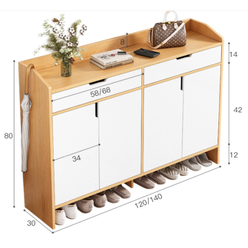 2022 new style four door and one drawer shoe cabinet