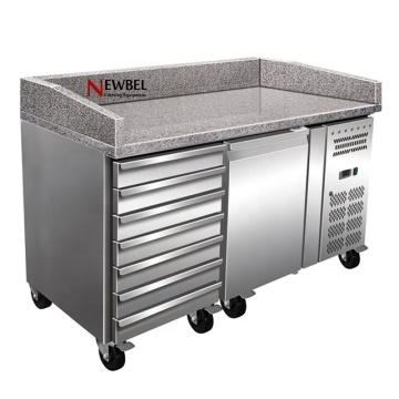 Newbel PZ1610tn 1 Pintu Saladette Peti sejuk untuk meja persediaan sandwic