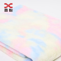 10mm 100% polyester Tie-dyed Rabbit Fur Fabric