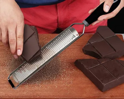 Stainless Steel Cheese Grater with Silicone Handle