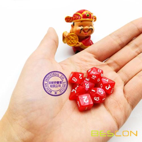 Mini Size Polyhedral 7-Die Set D4 D6 D8 D10 D% D12 D20 for RPG Dungeons and Dragons Game Dice
