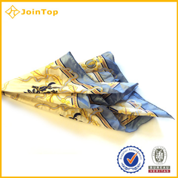 Printed silk satin scarf