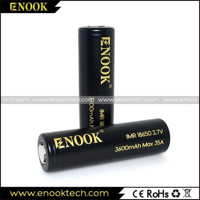 Enook 3600mah Rechargeable Battery 18650 Cell