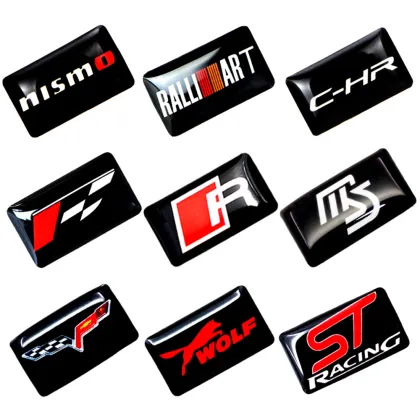 Epoxy Resin Dome Car Brand Label Sticker