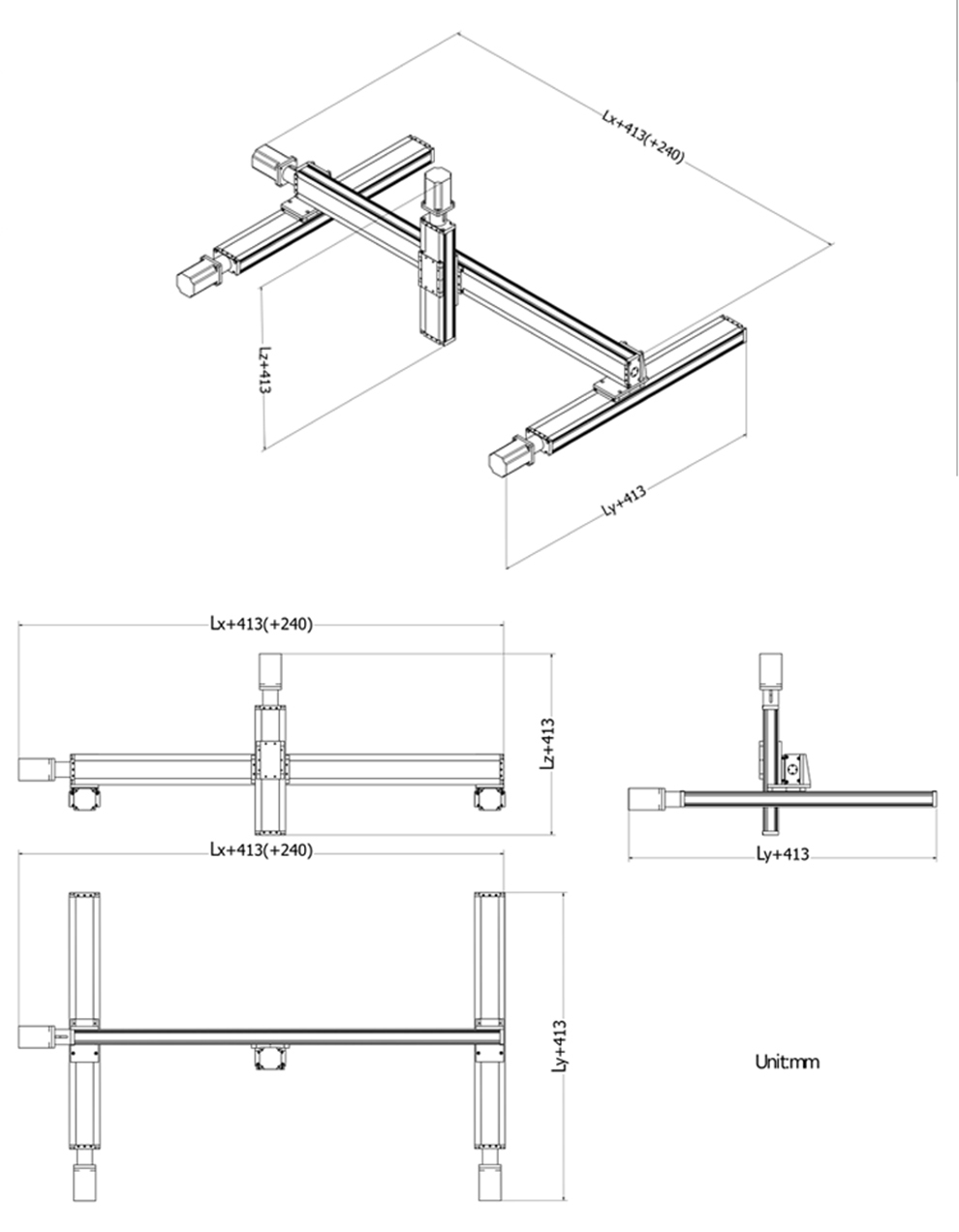 XYZ axis workbench