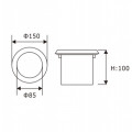 LEDER Iseda White 9W LED Inground Light