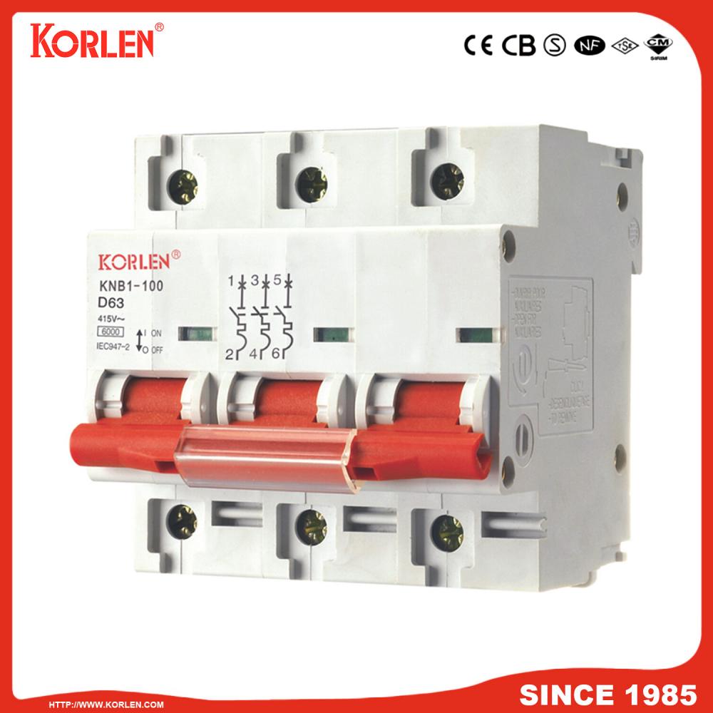 Miniature Circuit Breaker 10KA 63A CE SEMKO