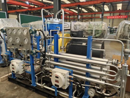 A compressor that transports helium