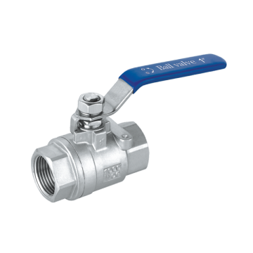 2 inch DN50 roestvrijstalen hendel kogelventiel 2 wegen 2 stk npt bspt schroefdraad 1000 wog