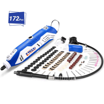 172pcs 130W Portable Power Rotary Tools Kit: Comprehensive Accessory Set with 35,000/min Handheld Grinding Electric Mini Grinder