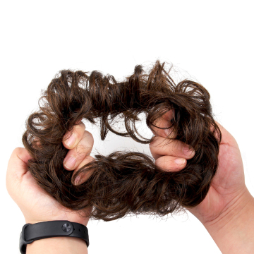 AliLeader Factory Price 10 Colors Circle Bun Elastic Bands Curly Messi Hair For Hair Accessories