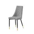 Cadeira ergonômica de tecido com encosto alto para jantares elegantes