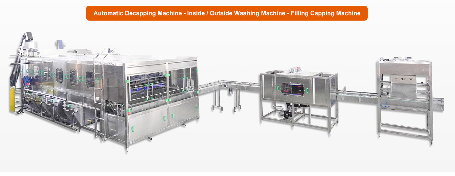 Automatic 1200bph 5 Gallon Mineral Water Filling And Capping Production ...