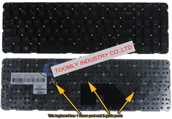 Black Laptop Keyboard For Hp Pavilion Dv6 Series Without Frame 640436-001