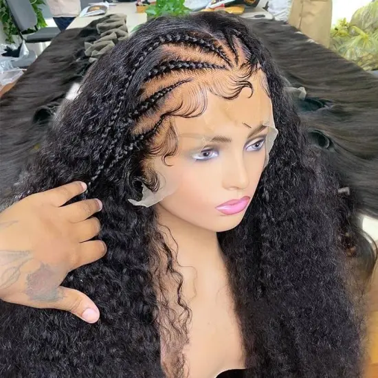 Glueless 8-40 inch HD Lace Front Wig,Wholesale Kinky Curly Human Hair Wigs For Black Women,13x4 13x6 Lace Wigs With Baby Hair
