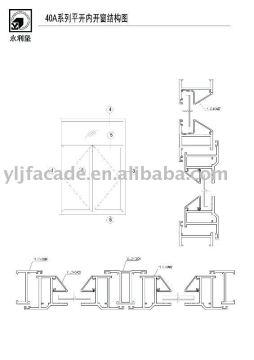 aluminum profile for internal casement windows