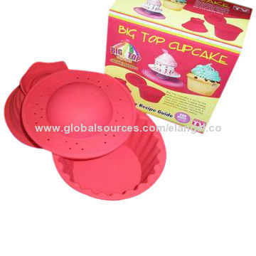 Big Top Cupcake Mold, Made of Non-stick Silicone, Safe for Dishwasher