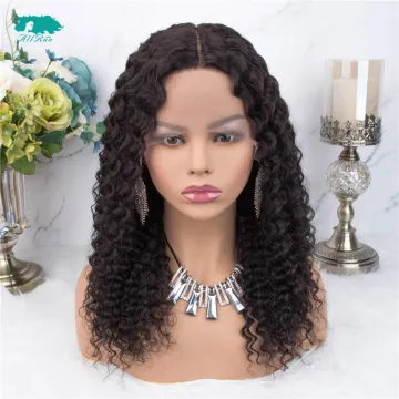 Wholesale Unprocessed 180% Density 100% Virgin Brazilian Human Hair Deep Wave Lace Front Wigs For Black Woman YouTube Hot Wig