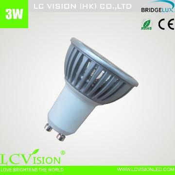 LED lighting / 3W Bridgelux chip LED Spot light / MR16 GU10 / 250 lm
