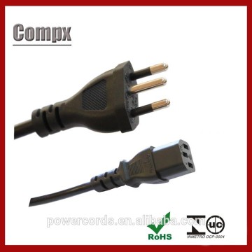 SF Cable 6ft Brazil 3 pin Plug to C13 Power Cord