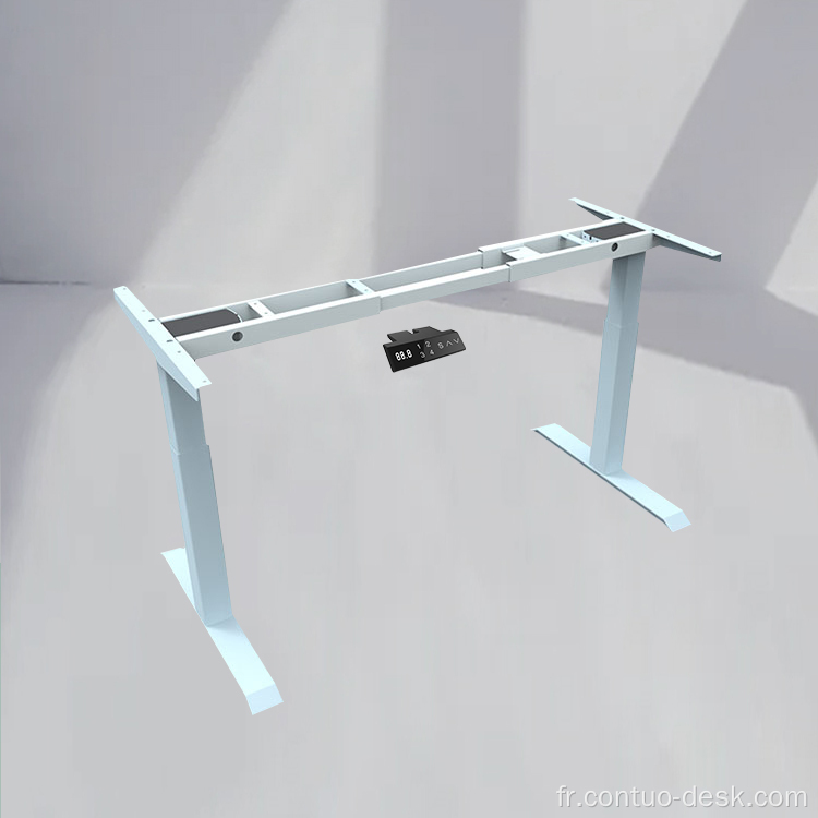 2024 NOUVELLE TABLE DE TUBE Square réglable moderne Nouveau design Table de meubles à double moteur au bureau