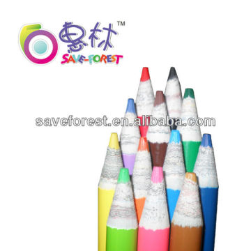 Set Packaging Recycle Paper Body Material 12pcs color pencil